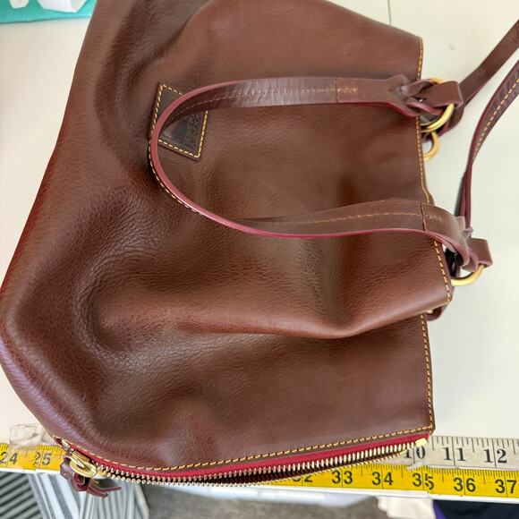 Dooney & Bourke Florentine Large Zip Tote Bag Brown Leather $588 - Picture 11 of 13